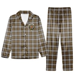ScotsTee Shop Scottish Baillie Dress Crest Tartan Pajama Satin Velvet Flannel Pajama Set