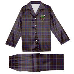 ScotsTee Shop Scottish Anderson W L Anderson, Stirling Crest Tartan Pajama Satin Velvet Flannel Pajama Set