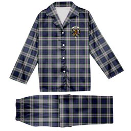 ScotsTee Shop Scottish Baird Dress Crest Tartan Pajama Satin Velvet Flannel Pajama Set