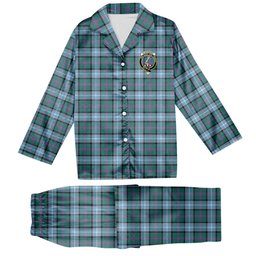 ScotsTee Shop Scottish Alexander of Menstry Hunting Ancient Crest Tartan Pajama Satin Velvet Flannel Pajama Set