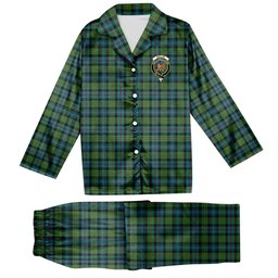 ScotsTee Shop Scottish Baillie Ancient Crest Tartan Pajama Satin Velvet Flannel Pajama Set
