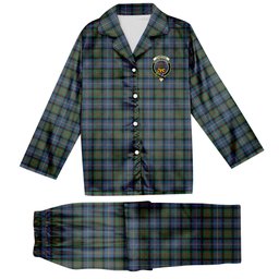 ScotsTee Shop Scottish Cameron of Erracht Ancient Crest Tartan Pajama Satin Velvet Flannel Pajama Set