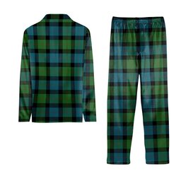 ScotsTee Shop Scottish Blair Ancient Crest Tartan Pajama Satin Velvet Flannel Pajama Set
