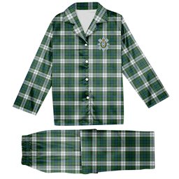 ScotsTee Shop Scottish Black Watch Dress Ancient Crest Tartan Pajama Satin Velvet Flannel Pajama Set