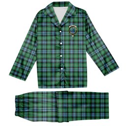 ScotsTee Shop Scottish Arbuthnot Ancient Crest Tartan Pajama Satin Velvet Flannel Pajama Set