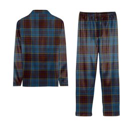 ScotsTee Shop Scottish Anderson Paton Crest Tartan Pajama Satin Velvet Flannel Pajama Set