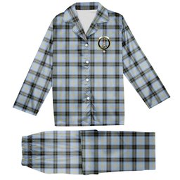 ScotsTee Shop Scottish Bell of the Borders Ancient Crest Tartan Pajama Satin Velvet Flannel Pajama Set