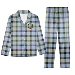 ScotsTee Shop Scottish Bell of the Borders Ancient Crest Tartan Pajama Satin Velvet Flannel Pajama Set