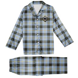 ScotsTee Shop Scottish Baxter of Balgavies Ancient Crest Tartan Pajama Satin Velvet Flannel Pajama Set