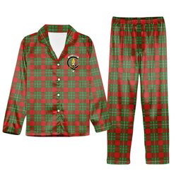 ScotsTee Shop Scottish Callander Crest Tartan Pajama Satin Velvet Flannel Pajama Set