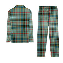 ScotsTee Shop Scottish Bisset Ancient Crest Tartan Pajama Satin Velvet Flannel Pajama Set