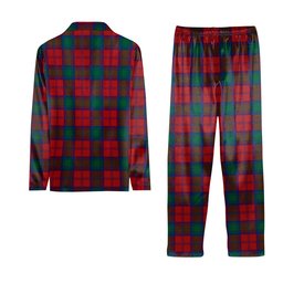 ScotsTee Shop Scottish Byres Crest Tartan Pajama Satin Velvet Flannel Pajama Set