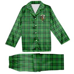 ScotsTee Shop Scottish Boyle SC Crest Tartan Pajama Satin Velvet Flannel Pajama Set