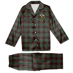 ScotsTee Shop Scottish Buchan Ancient Crest Tartan Pajama Satin Velvet Flannel Pajama Set
