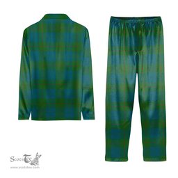 ScotsTee Shop Scottish Barclay Hunting Ancient Clan Crest Tartan Pajama Satin Velvet Flannel Pajama Set