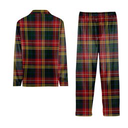 ScotsTee Shop Scottish Buchanan 1907 Crest Tartan Pajama Satin Velvet Flannel Pajama Set