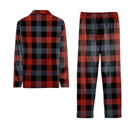 ScotsTee Shop Scottish Broun Ancient Crest Tartan Pajama Satin Velvet Flannel Pajama Set