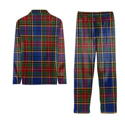 ScotsTee Shop Scottish Beattie (Beatty) Modern Crest Tartan Pajama Satin Velvet Flannel Pajama Set