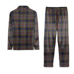ScotsTee Shop Scottish Balfour Crest Tartan Pajama Satin Velvet Flannel Pajama Set
