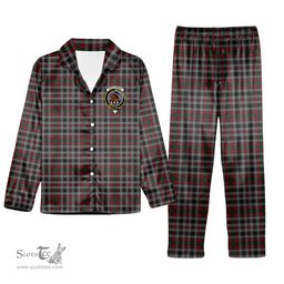 ScotsTee Shop Scottish Borthwick Crest Tartan Pajama Satin Velvet Flannel Pajama Set