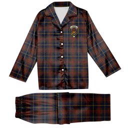 ScotsTee Shop Scottish Cameron Hunting Modern Crest Tartan Pajama Satin Velvet Flannel Pajama Set