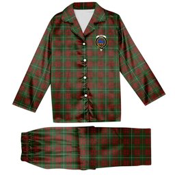 ScotsTee Shop Scottish Bruce Hunting Crest Tartan Pajama Satin Velvet Flannel Pajama Set