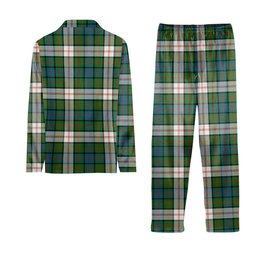 ScotsTee Shop Scottish Blair Dress Ancient Crest Tartan Pajama Satin Velvet Flannel Pajama Set