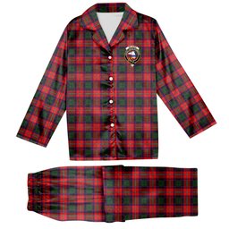 ScotsTee Shop Scottish Belshes Crest Tartan Pajama Satin Velvet Flannel Pajama Set