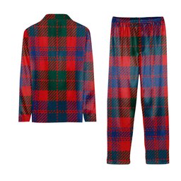ScotsTee Shop Scottish Black Watch Pipe Band Modern Crest Tartan Pajama Satin Velvet Flannel Pajama Set