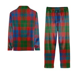 ScotsTee Shop Scottish Black Watch Pipe Band Ancient Crest Tartan Pajama Satin Velvet Flannel Pajama Set