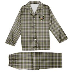 ScotsTee Shop Scottish Burns Check Crest Tartan Pajama Satin Velvet Flannel Pajama Set
