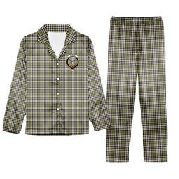 ScotsTee Shop Scottish Burns Check Crest Tartan Pajama Satin Velvet Flannel Pajama Set