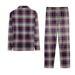 ScotsTee Shop Scottish Bruce of Kinnaird Dress (Dance) Crest Tartan Pajama Satin Velvet Flannel Pajama Set