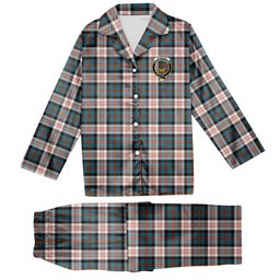 ScotsTee Shop Scottish Cameron of Erracht Dress Ancient Crest Tartan Pajama Satin Velvet Flannel Pajama Set