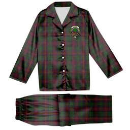 ScotsTee Shop Scottish Cairns Crest Tartan Pajama Satin Velvet Flannel Pajama Set