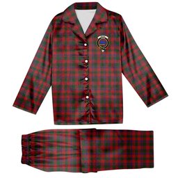 ScotsTee Shop Scottish Bruce Old Crest Tartan Pajama Satin Velvet Flannel Pajama Set