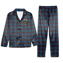 ScotsTee Shop Scottish Cameron Hunting Crest Tartan Pajama Satin Velvet Flannel Pajama Set