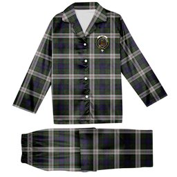 ScotsTee Shop Scottish Blair Dress Crest Tartan Pajama Satin Velvet Flannel Pajama Set