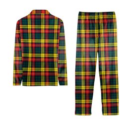 ScotsTee Shop Scottish Buchanan Modern Crest Tartan Pajama Satin Velvet Flannel Pajama Set