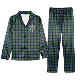 ScotsTee Shop Scottish Black Watch Coarse Kilt Ancient Crest Tartan Pajama Satin Velvet Flannel Pajama Set