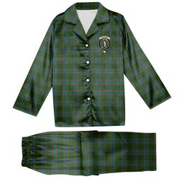 ScotsTee Shop Scottish Balfour Hunting Crest Tartan Pajama Satin Velvet Flannel Pajama Set