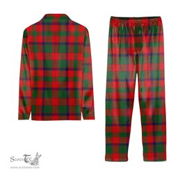 ScotsTee Shop Scottish Bruce Old Modern Crest Tartan Pajama Satin Velvet Flannel Pajama Set