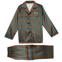 ScotsTee Shop Scottish Beattie (Beatty) Ancient Crest Tartan Pajama Satin Velvet Flannel Pajama Set