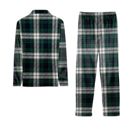 ScotsTee Shop Scottish Black Watch Dress Modern Crest Tartan Pajama Satin Velvet Flannel Pajama Set