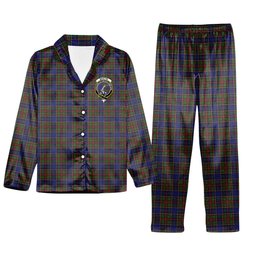 ScotsTee Shop Scottish Beattie (Beatty) Crest Tartan Pajama Satin Velvet Flannel Pajama Set