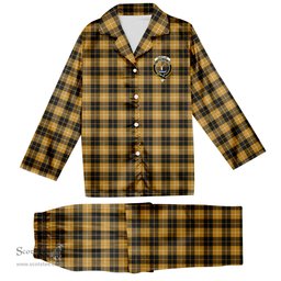 ScotsTee Shop Scottish Barclay Dress Ancient Clan Crest Tartan Pajama Satin Velvet Flannel Pajama Set