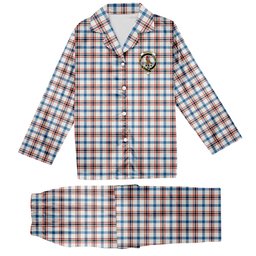 ScotsTee Shop Scottish Boswell Dress Ancient Crest Tartan Pajama Satin Velvet Flannel Pajama Set