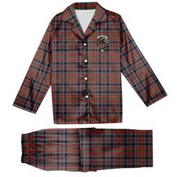 ScotsTee Shop Scottish Borthwick Ancient Crest Tartan Pajama Satin Velvet Flannel Pajama Set