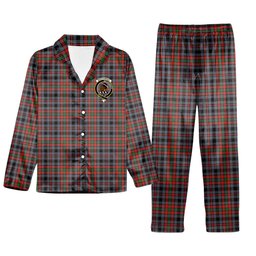 ScotsTee Shop Scottish Borthwick Ancient Crest Tartan Pajama Satin Velvet Flannel Pajama Set