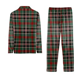 ScotsTee Shop Scottish Bruce of Kinnaird Crest Tartan Pajama Satin Velvet Flannel Pajama Set
